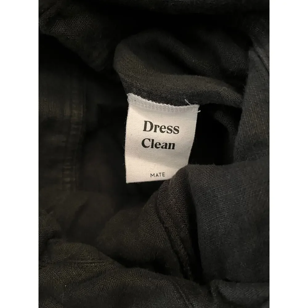 NEW MATE THE LABEL Long Sleeve 100% Linen Jumpsuit - Jet Black SIZE S - Picture 8 of 13